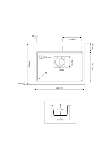 Real Stone Angel Granit Akıllı Eviye Seti Siyah 60 x 49 CM Siyah
