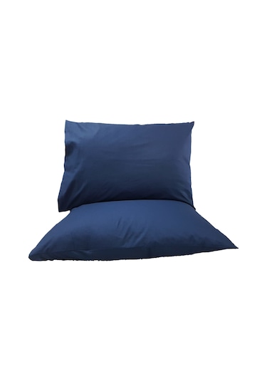 Mer-Tim 2'Li 50X70 Renforce Lacivert Yastık Kılıfı
