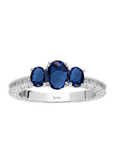Sirius Pırlanta Ve Oval Safir Taşlı Yüzük 0807R0087