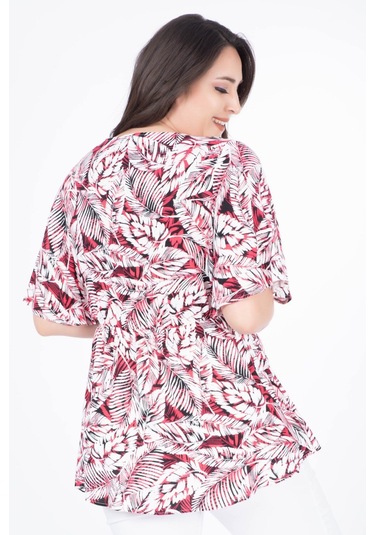 Anvelop Pelerin Kol Bluz-8 Kırmızı