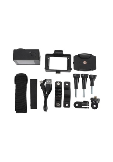 Motorsiklet,kurye İçin Aksiyon Kamerası 2 İnç Hd Ekran Suya Karşı Dayanıklı 170 Derece Geniç Açılı Siyah