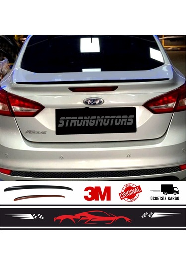 Spoiler Ford Focus 3 - 3.5 - 4 Bagaj Üzeri Çıta Spoiler 115Cm