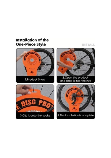 Willowhaven West Biking Bisiklet Disk Fren & Zincir Koruyucu Style B Çamur Yağmur Dayanıklı Pvc