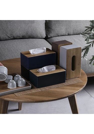 Siyah-doku Tutucu Ahşap Doku Kutusu Çantası Ev Doku Kutusu Araba Doku Kutusu Mobilya Saklama Kutusu Ev Dekorasyon Araba Mendil Organizatör