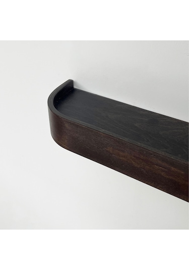 Ahşap Doğal Masif Duvar Rafı Ceviz