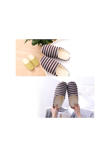 Yaozixa Evde Rahat Pamuklu Terlik - Kaymaz Tabanlı, Sessiz Ve Yumuşak Çiftler İçin Diğer