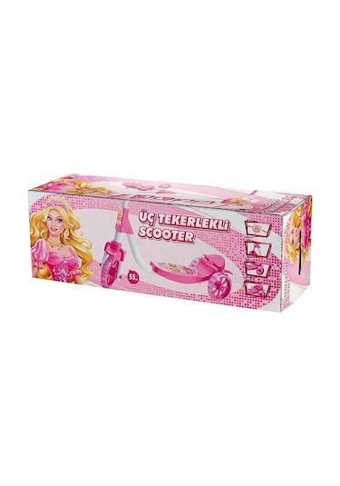 Beren Oyuncak Barbie Sepetli Şeffaf Silikon 3 Tekerlekli Scooter