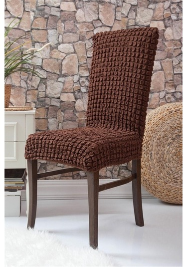 Kahve Bürümcük Sandalye Örtüsü Sandalye Kilifi