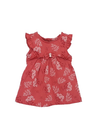 S-Mall Caramell Bebek Elbisesi - Elb7068 - Little Flower - Kiremit