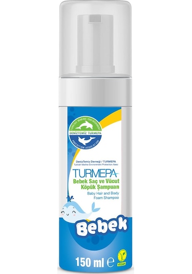 Turmepa Bebek Saç ve Vücut Köpük Şampuanı 150 ML