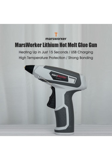 Pazly 4v Lityum Sıcak Tutkal Tabancası, 2000mah Pil, Type-c Şarj, Kablosuz, Güvenlikli, Sanat Onarım