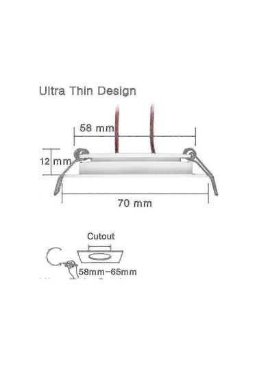 Karavan Ve Tekne İçin 12v 4x 3w 3200k Kısılabilir Tam Alüminyum Gömme Led Tavan Aydınlatmaları Diğer