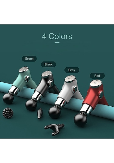 Createtech Taşınabilir Sessiz Şarj Masaj Aleti, Derin Kas Çalıştırıcı, Geeksen Ayarlanabilir, Kırmızı 6 4 - Eg Kırmızı