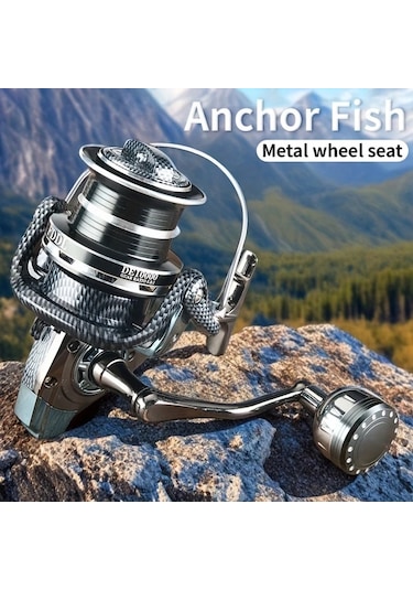 Xuweiwei Tip 8000 Büyük Metal Tekerlekli Balıkçılık Makinesi Yüksek Torklu Alüminyum Spincasting 30kg Fren Gücü Pürüzsüz Çalışma Tuzlu Tatlı Su İçin Ideal
