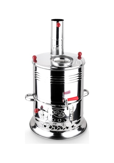 Zarif İş 8.5 L Tek Musluklu Odunlu Semaver Inox