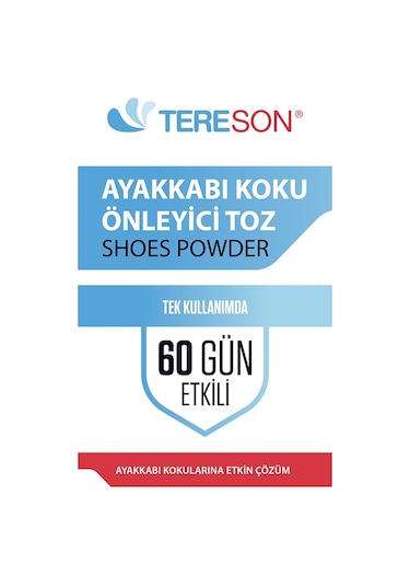 Tereson Tek Kullanımda 60 Güne Kadar Etkili Ayakkabı Koku Önleyici Toz 1 Kutuda 10 Adet Siyah
