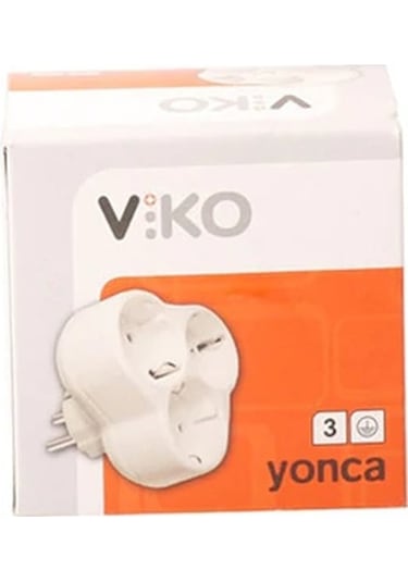 Viko Yonca 3'lü Topraklı Golyat Grup Priz Siyah - 90303300