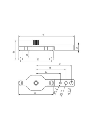 Ebitda 6/8/10mm Mavi Alüminyum Delik Belirleyici Seti - 3 Burç Ve 2 Anahtar
