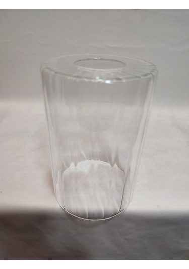 Avize Camı.silindir,şeffaf,çizgili, E.27 Çap:10.00cm-h:15.00cm. Şeffaf