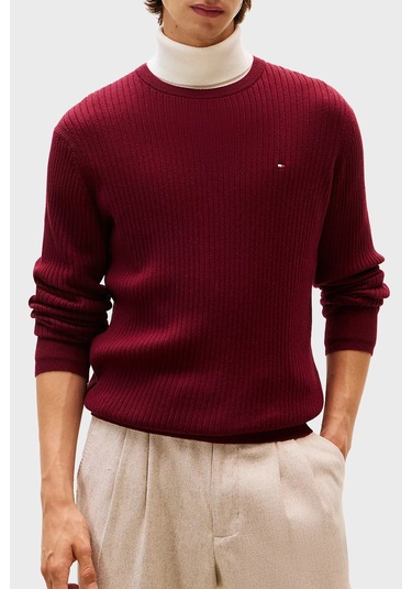 Tommy Hilfiger Erkek Kazak Mw0mw40449 Vlp Bordo Bordo