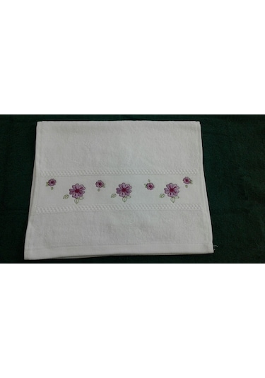 Soley Gardenya Nakışlı Mutfak Havlusu 6 Lı Pembe