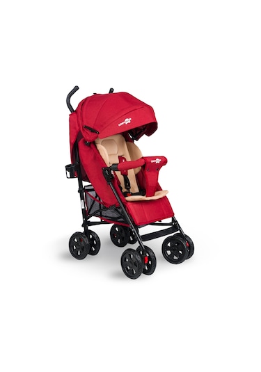 Comfymax Tam Yatar Baston Bebek Arabası – Dark Red