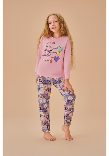 Suwen Bella Çocuk Pijama Takımı Shc25221660a1356 Hıpy Çok Renkli