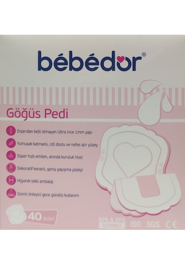 Bebedor Göğüs Pedi 40 Adet İnce Yapı Yeni