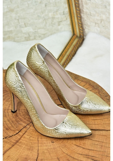 Fox Shoes  Altın Baskı Kadın İnce Topuklu Stiletto L253971524