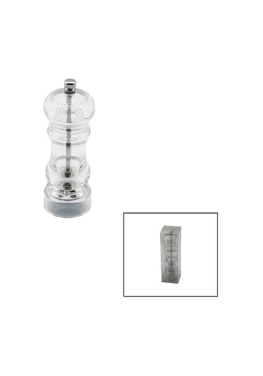 Küçük Şeffaf Mika Kristal Plastik Baharat Öğütücü 5224 Çok Renkli