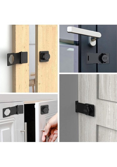 Ofis Dosya Dolabı Kilidi Siyah İçin Anahtarsız Dolap Kombinasyon Mandalı