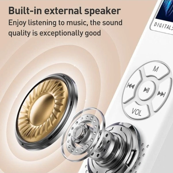 Lemestar Beyaz Bluetooth Mp3/mp4 Çalar - Ekranlı Müzik Dinleyici, Ses Kaydedici Ve Roman Dinletici Temel Paket