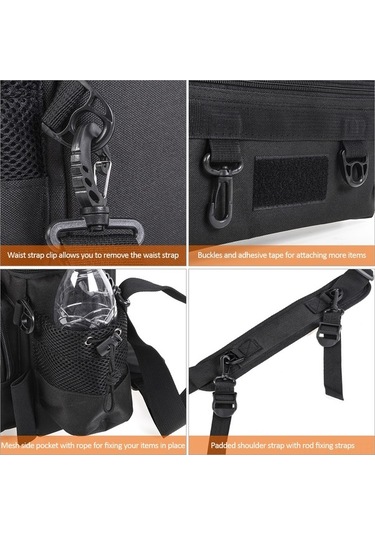 Novahub Çok Amaçlı Su Geçirmez Balıkçı Çantası - Omuz, Bel Ve Çapraz Taşınabilir, Kullanışlı Model
