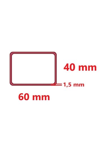 Boyalı 40 X 60 X 1,5 Mm Kutu Profil 40X60X1,5 Demir (1 Mt Fiyatı)