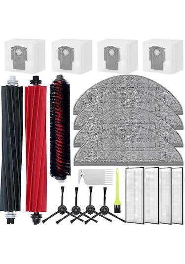 Roborock S8 Robot Süpürge Fırça Filtre Paspas Bezi Toz Torbaları İçin