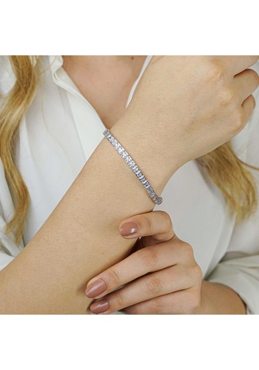 925 Ayar Gümüş Su Yolu Bileklik Model 5