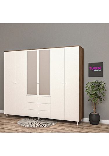 Trade 6 Kapılı Gardrop Mdf Antrasit