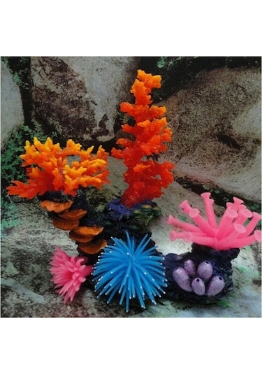 Sones Akvaryum Makaleleri Dekorasyon Tpr Simülasyon Deniz Kestanesi Topu Mercan Noktalı, Boyut: L, Çap: 13cm