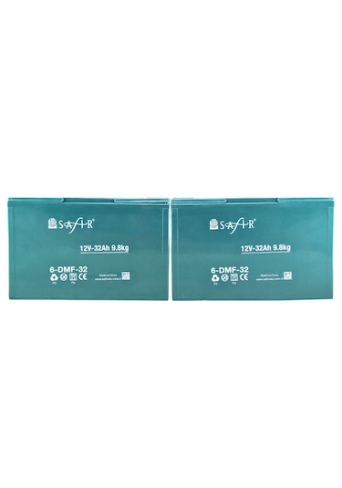 Safir Jel Akü 12 V - 32 Ah 9.8kg - 2'li Set