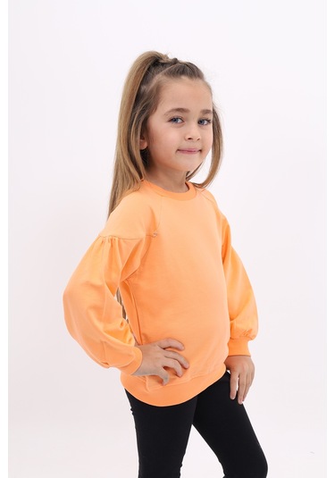 Toontoy Kız Çocuk Sweatshirt Turuncu