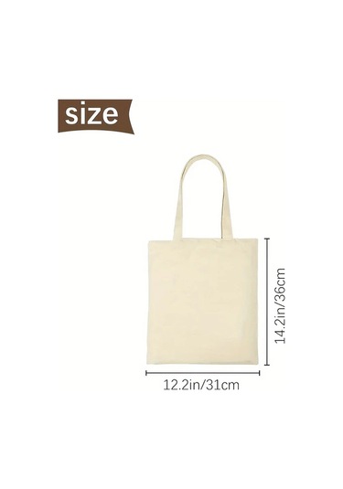 Willowhaven Bej 2 Parça Sublimasyon Bez Çanta 12.2x14.2 İnç Dıy Alışveriş Torbası