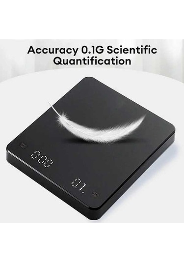 Createtech Zamanlayıcı Usb Terazi Led Kahve İle Elektronik Ekran 3kg 0.1g Qg