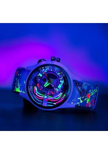 The Electricianz The Neon Z Black & White - Arty Edıtıons Unisex Kol Saati