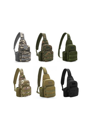 Youtek Unisex Askılı Çanta - Kamuflaj Desenli, 600d Oxford, Çoklu Cep, Su Flasör Çantası, Dağcılık-siklet İçin, Büyük Kapasite Yeşil