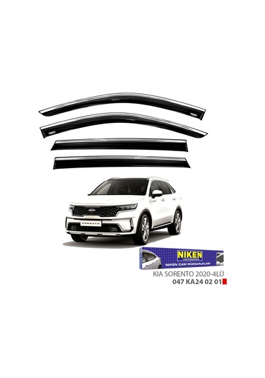 Replax Kia Sorento 2020 Sonrası Kromlu Cam Rüzgarlığı 4lü