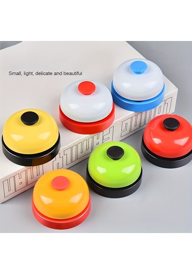 1 Adet Renkli Metal El Zili Pembe