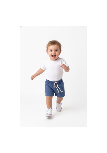 MiaBaby Bebek Müslin Şort Indigo