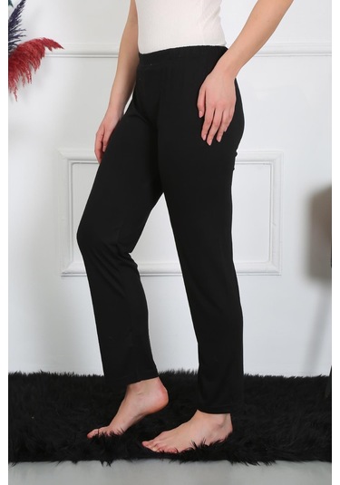 Akbeniz Kadın Pamuk Penye Tek Alt Pijama Siyah 27514-siyah Siyah