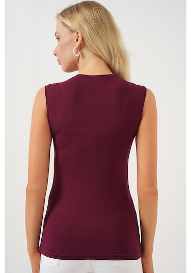 Bigdart Kadın Kolsuz Body 4347 - Bordo