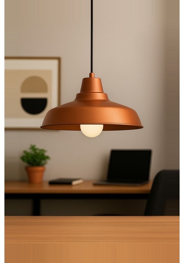 Lunora Metal Tekli Bakır Sarkıt Avize Retro Model Avize